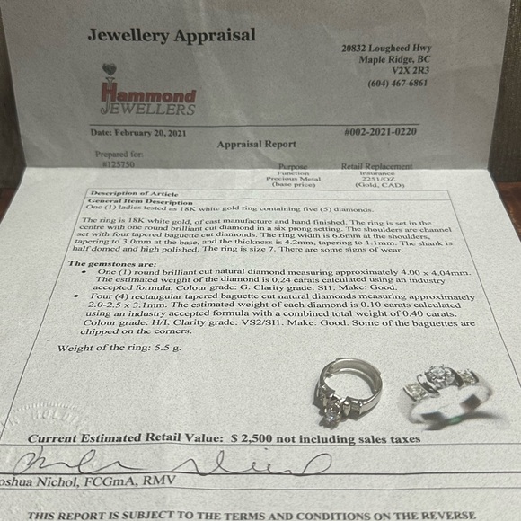 Wedding ring with natural diamonds ( Au750) 18k. - Picture 3 of 5